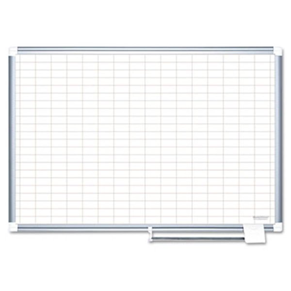 Sweetsuite MasterVision Grid Platinum Plus Dry Erase Board1x2 in. Grid36x24Silver Frame SW719555